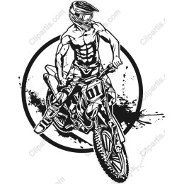 Dynamic Motocross Rider