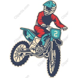 Energetic Motocross Rider
