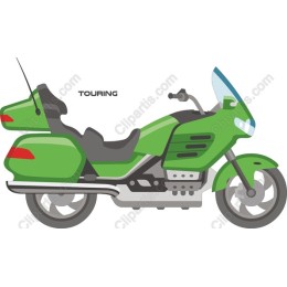 Vibrant Green Touring Motorcycle