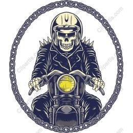 Motorcycle Skull Biker
