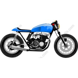 Stylish Blue Motorcycle