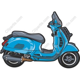 Vibrant Blue Scooter