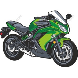 Green Sports Motorcycle