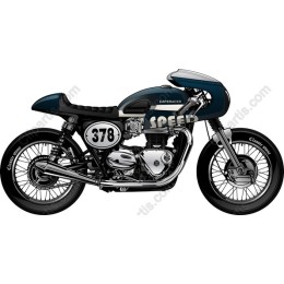 Retro Cafe Racer Motorcycle