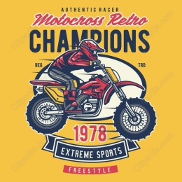 Authentic Racer Motocross Retro Champions