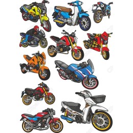 Motorcycle Clipart Bundle