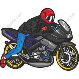 Dynamic Motorcyclist Action
