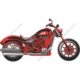 Sleek Red Motorcycle