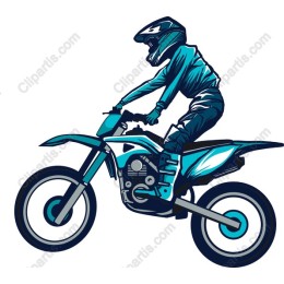 Dynamic Dirt Bike Rider