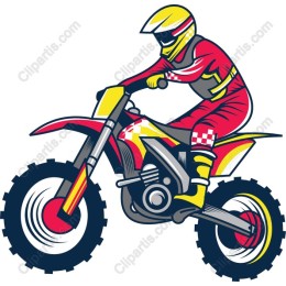 Vibrant Motocross Rider