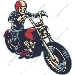Skeleton Biker Motorcycle