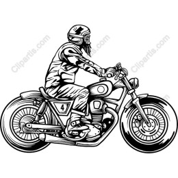 Vintage Motorcycle Rider