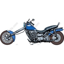 Blue Cruiser Motorcycle