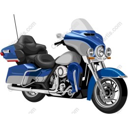 Blue Touring Motorcycle