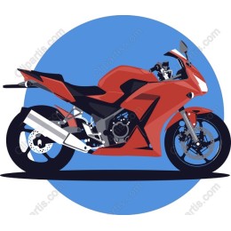 Sleek Red Sports Motorcycle