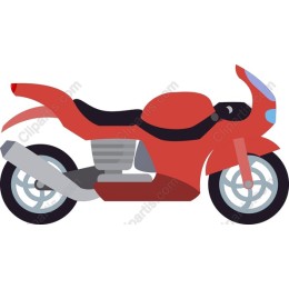 Dynamic Red Motorcycle