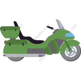 Modern Green Motorcycle