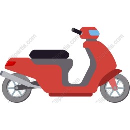 Sleek Red Scooter
