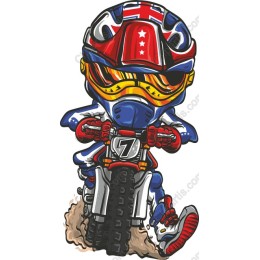 Energetic Motocross Rider