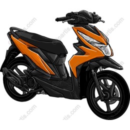 Orange and Black Scooter