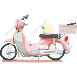 Charming Pink Scooter