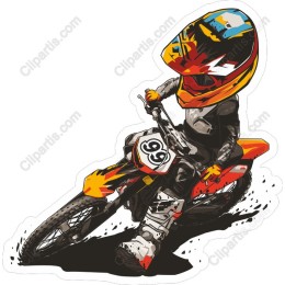 Vibrant Motocross Rider