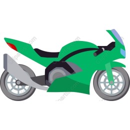 Vibrant Green Motorcycle