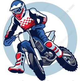 Dynamic Dirt Bike Rider