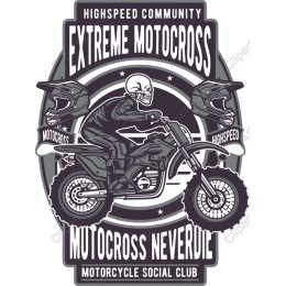 Extreme Motocross Skull Rider