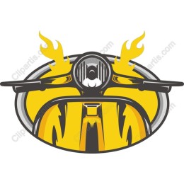 Fiery Motorcycle