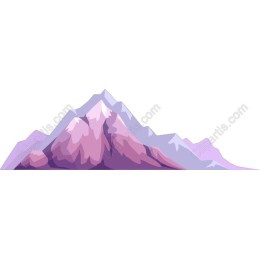 Majestic Mountain in Purple and Pink