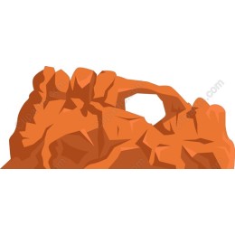 Vibrant Orange Rock ion