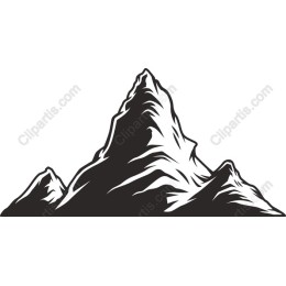 Majestic Mountain in Black and White