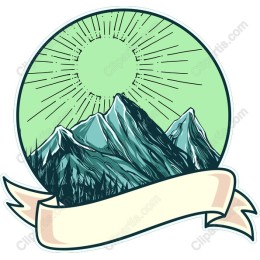 Majestic Mountain with Sunburst