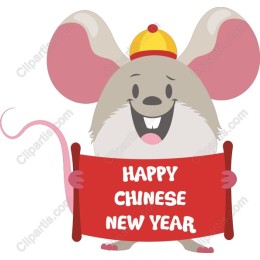 Happy Chinese New Year Cheerful Mouse