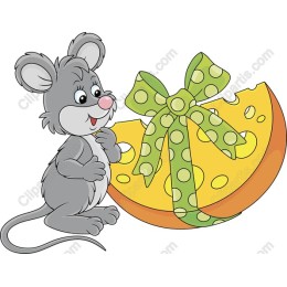 Playful Mouse and Cheese