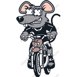 Motorcycle Mouse - Fun Cartoon