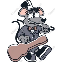 Dapper Mouse Rocking Guitar