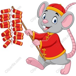 Cheerful Mouse Lunar New Year