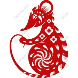 Charming Red Mouse Floral