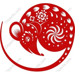 Red Floral Mouse