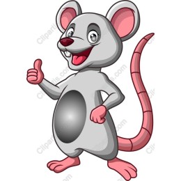 Cheerful Cartoon Mouse