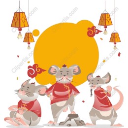 Charming Lunar New Year Mice
