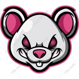 Fierce Cartoon Mouse Head