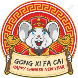 Cheerful Mouse Gong Xi Fa Cai