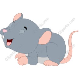 Cheerful Cartoon Rat