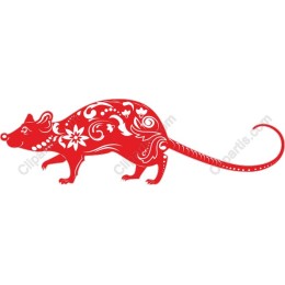 Floral Red Rat