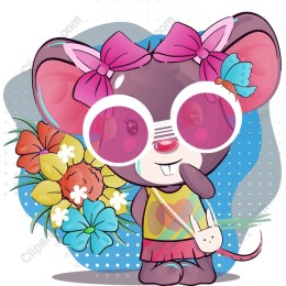 Charming Floral Mouse