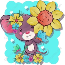 Charming Sunflower Mouse