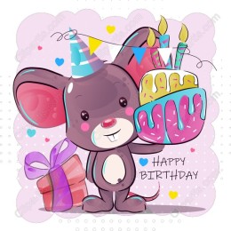 Charming Birthday Mouse